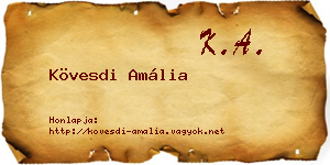 Kövesdi Amália névjegykártya